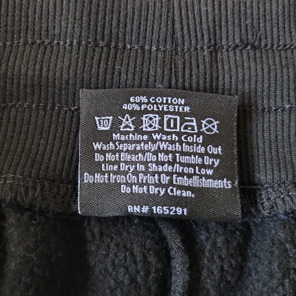 Men's Fleece Black Jogger Pants - Picture 7 of 8